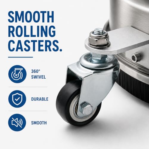 14 Inch Pressure Washer Surface Cleaner – Stainless Steel, 2000–4000 PSI Power Washer Attachment with Wheels, Extension Wands & Quick Connect – Driveway, Patio, Sidewalk, Deck Cleaning Tool