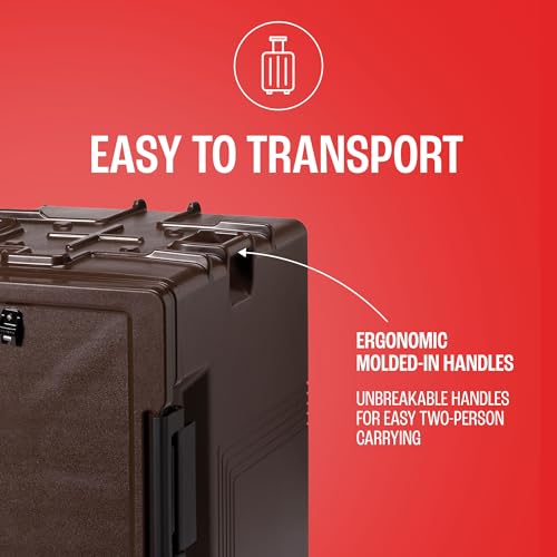 Cambro Insulated Food Pan Carrier - Hotbox for Catering & Transport - UPCS400 Series (Brown) - color: Brown