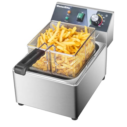 WaterElfo Electric Deep Fryer Commercial Deep Fryer With Basket 1800W Pounds Troperature Control and Timer Large capacity fryers for home use outdoor (9L 1800W) - size: 9L 1800W