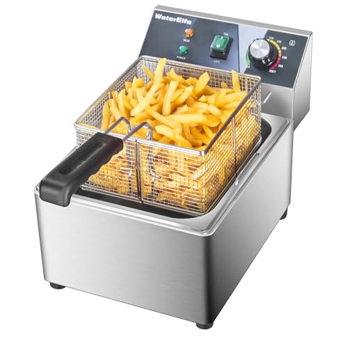 WaterElfo Electric Deep Fryer Commercial Deep Fryer With Basket 1800W Pounds Troperature Control and Timer Large capacity fryers for home use outdoor (9L 1800W) - size: 9L 1800W