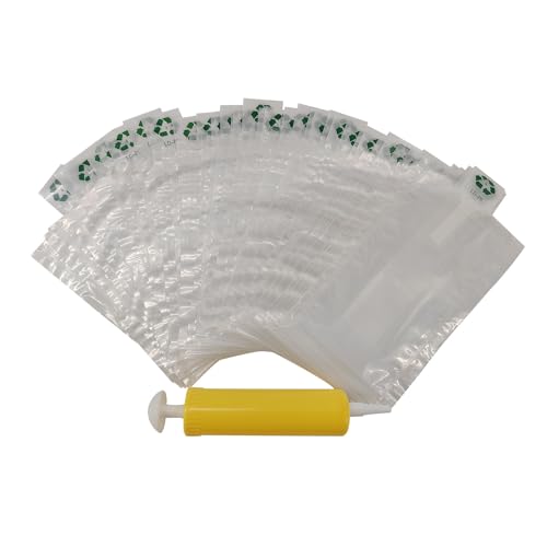 Eco-Smart 4x6-Inch Inflatable Air Packaging Bags - 50 Pack with Free Pump for Secure & Sustainable Shipping
