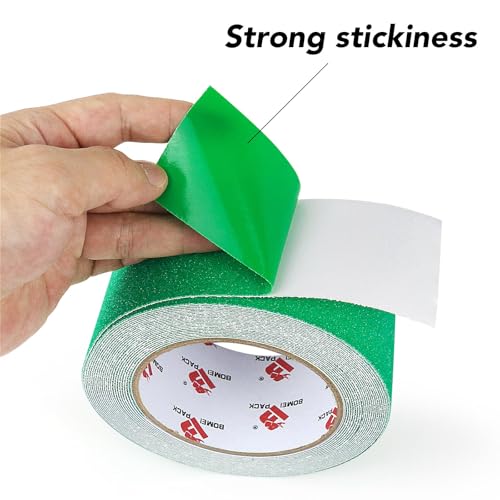 BOMEI PACK Anti Slip Traction Tape,2 Inch x 16.5 Ft,Heavy Duty Non Slip Tape,Grip Tape for Stairs, Tread Step, Indoor & Outdoor Use,Waterproof Stairs Non Skid Treads (Dark Green) - color: Dark Green