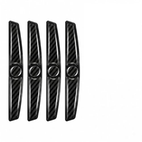 4 PCS Carbon Fiber Texture Car Door Protector Edge Guards, Anti-Scratch Thicker Door Guard for Cars Provides, Universal Self-Adhesive Doors Protectors for Vehicles (Black) - color: Black