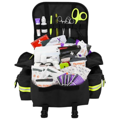 Lightning X Small Medic First Responder EMT Trauma Bag Stocked First Aid Trauma Fill Kit A Stealth Black - color: Stealth Black