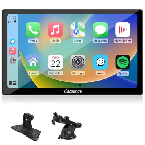 CARPURIDE 9 Inch Carplay Screen for Car, Compatible with Wireless/Wired - size: 9 inch