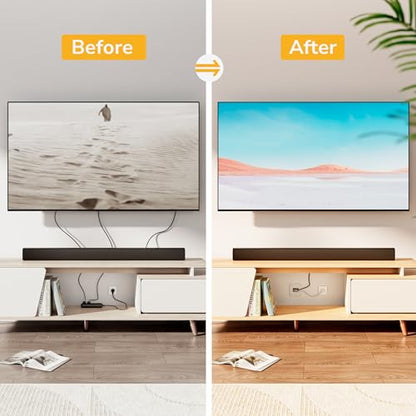 Mount-It! in-Wall TV Cable Management Kit with Recessed Power – Dual Outlet, USB-A and USB-C Ports, 9ft Cord, and Hand Saw – Easy, Safe Cable Management for Organized TV and Home Theater Setups - style: Dual Outlet + USB-A/USB-C – 9ft Cord