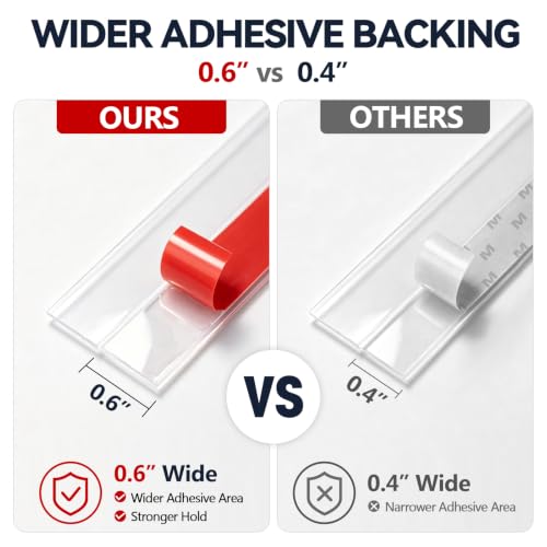 Self-Adhesive Silicone Weather Stripping Door Seal, 1.8" W x 33 ft - size: 1.8" W x 33 ft