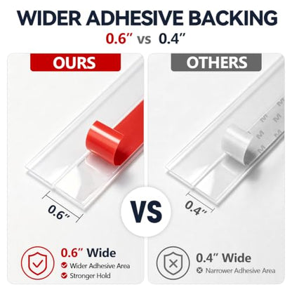 Self-Adhesive Silicone Weather Stripping Door Seal, 1.8" W x 33 ft - size: 1.8" W x 33 ft
