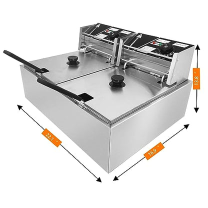 Commercial Electric Deep Fryer, 22.8QT, 5000W - size: 22.8QT