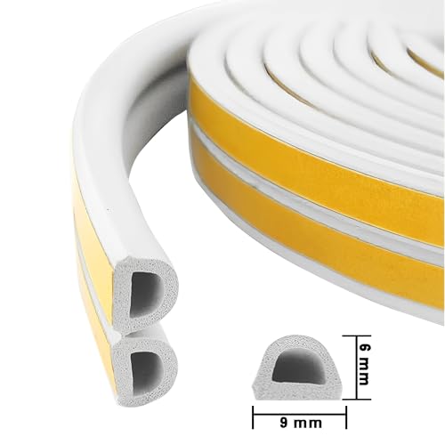 Weather Stripping Door Seal Strip, 65.6Ft Windows Insulation Tape, White - color: White, size: 65.6Ft