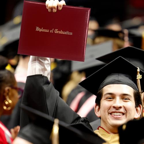 GraduationMall 11"x14" Imprinted Padded Diploma Cover Certificate Holder Maroon - color: Maroon+graduation