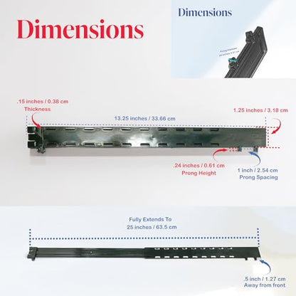 Black Extendable Adjustable Depth Gondola Shelf Dividers for Shelves 14" to 22" D, 50 Pack - size: 50 Pack