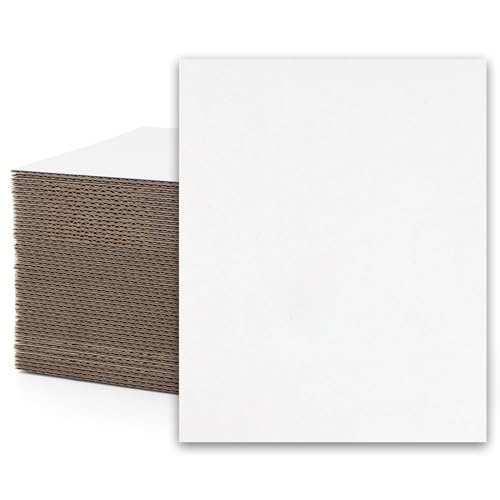 Mat Board Center, 50 Pack 8x10 Inch Corrugated Cardboard Sheets - color: 50 Pack, size: 8x10