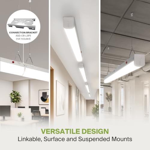 ASD 2ft LED Linear Strip Light Fixture, Emergency Battery Backup - color: White | Emergency, size: 2FT