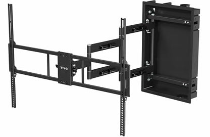 VIVO Black 50-100 in Recessed TV Wall Mount, MOUNT-REC02 - size: 50"-100" screens