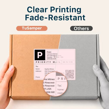 4" x 3" Thermal Labels, Pink, 500 Labels/Roll - color: Pink