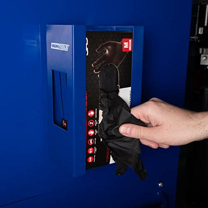 OEMTOOLS 23124 Blue Magnetic Glove Dispenser, Disposable Gloves Box Holder, Magnetic Glove Box Holder for Wall Mount - color: Blue