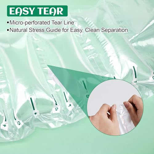 Air Pillows for Shipping with Hand Pump - 800 Count 3.54 x 7.87 in 100 Gallons Air Cushion– Inflatable Air Bags - Box Filler Packing Materials - Alternative to Packing Peanuts & Bubble Wrap - color: Deflated (Pump included), size: 800 Count