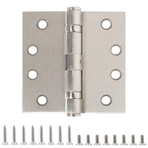 TDCHINGES Exterior 4x4 Inch Door Hinges Heavy Duty Brushed Nickel 3 Pack - color: Satin Nickel, size: 3 Pack-BB