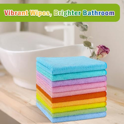 AIDEA Microfiber Cleaning Cloth, 50PK, Cleaning Rags, 11.5"×11.5" - color: Multi-colored