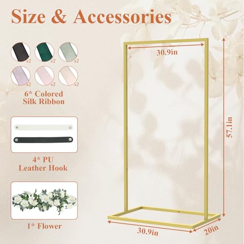 Wedding Sign Holder, Gold - color: Gold