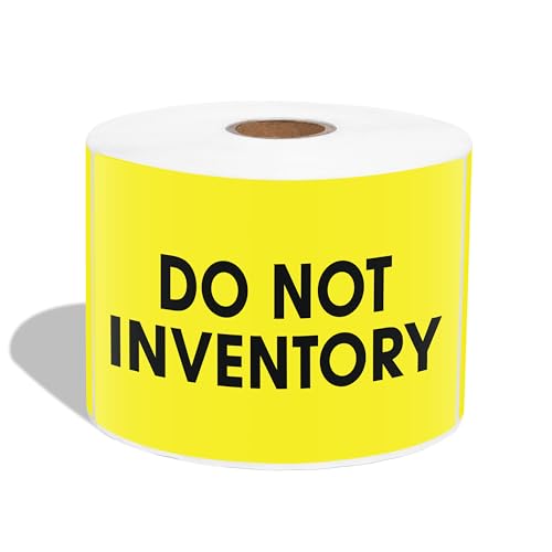 3" X 5" Do Not Inventory Shipping Stickers (500 Stickers, 1 Roll) - color: Yellow (Do Not Inventory)