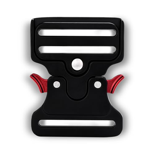 2 Inch Tactical Buckle Replacement, Metal Heavy Duty Tactical Belt Buckles for Webbing Nylon Strap, Dog Collar, Harness Military Buckle Luggage Travel Straps Clip Hardware - color: 05(2" Black Metal Buckle 1pcs)