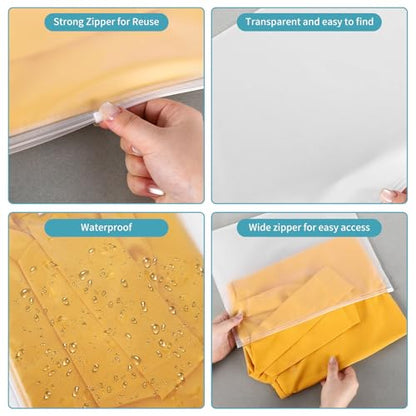 25Pcs 13x10 Inch Clothes Packing Bags Bathing Suit Bags No Vent Holes - size: 25Pcs-13x10 Inch