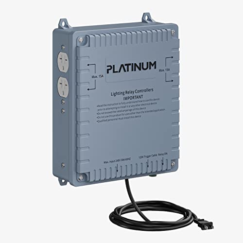 Lighting Relay Controller 4000W 4-Light HID Master Relay Controller w/Trigger Cord for Hydroponics Indoor Grow Lighting (4-Outlet) - size: 4-outlet