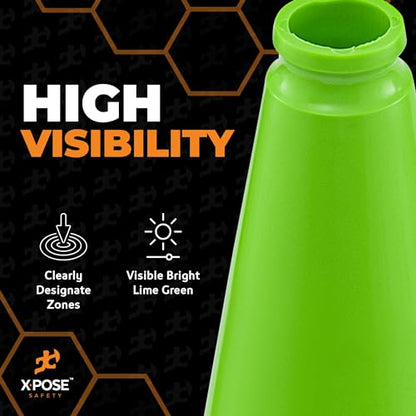 Xpose Safety 18” Lime Green Traffic Cone - 24 Pack - color: Lime, size: 18" 3lb. Cone