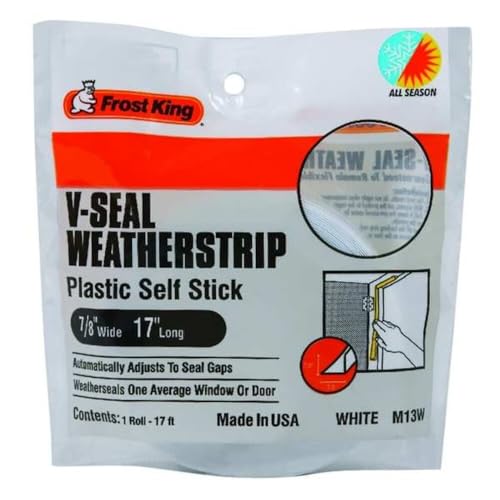 Weatherstrip, White, 17 Foot (Pack of 12) - size: 17 Foot (Pack of 12)