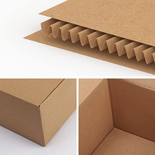 Edenseelake 40 Pack 6x4x4 inches Shipping Boxes Small Cardboard Boxes for Packing, Moving, Mailing, Brown - color: 40 packs（Brown), size: 6x4x4 inch