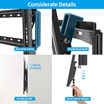 HOME VISION Tilt TV Wall Mount for Most 26-65 Inch Flat/Curved Screen - size: 9401/ 26-65"