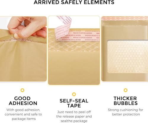 Fuxury Kraft Bubble Mailers 6x10 Inch 600 Pack Self Seal Padded Envelopes - color: Brown, size: 6x10" 600PC