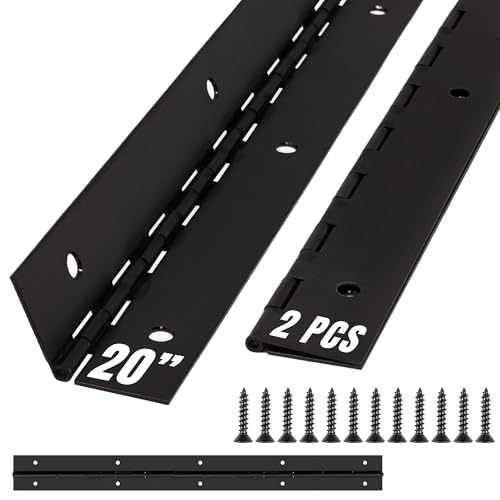 ALBO 20" x 2" Piano Hinge Stainless Steel 304, Black, 2-Pack - color: Black, size: 20 Inch