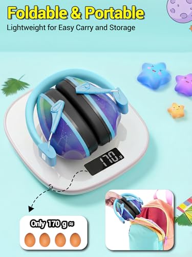 Dr.meter Monster Jam Ear Protection for Kids, Earmuffs for Noise Reduction - color: Print Aurora
