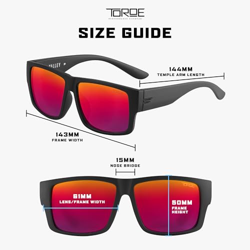 TOROE VALLEY Polarized z87+ Men Sunglasses - color: Matte Black | Black Emblem | Fuze