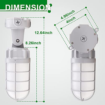 LED Vapor Tight Jelly Jar Light 21W Ceiling Wall Mount Lighting fixture - color: 6 Pack