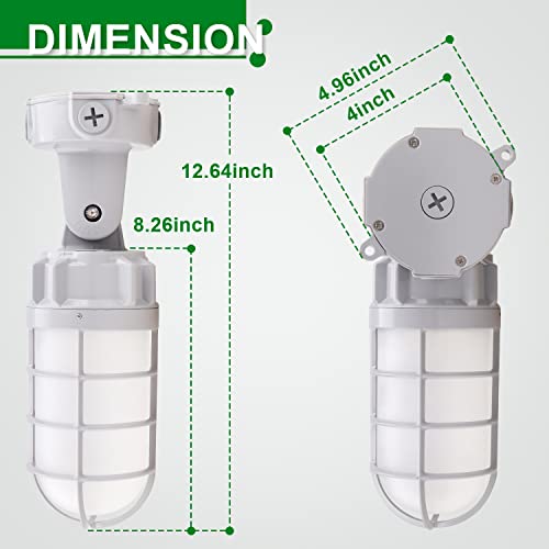 LED Vapor Tight Jelly Jar Light 21W Ceiling Wall Mount Lighting fixture - color: 1 Pack