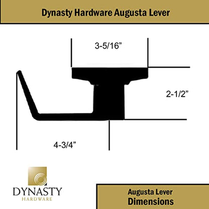 Dynasty Augusta Storeroom Lever Lockset, ADA, Grade 2, Satin Chrome - color: Satin Chrome, style: Storeroom