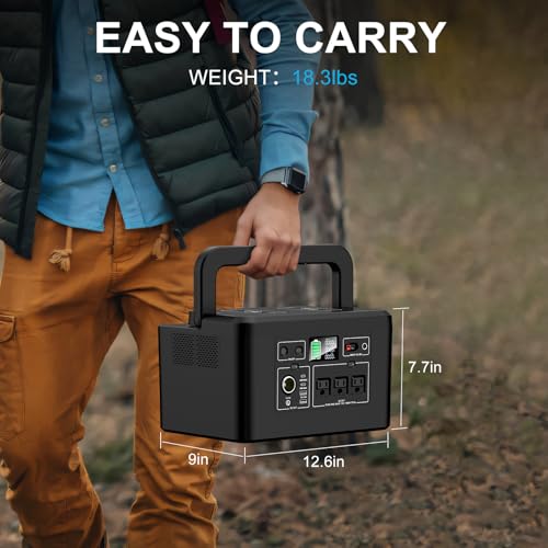 800W Portable Power Station, 740Wh Solar Generator for Camping - color: Black White