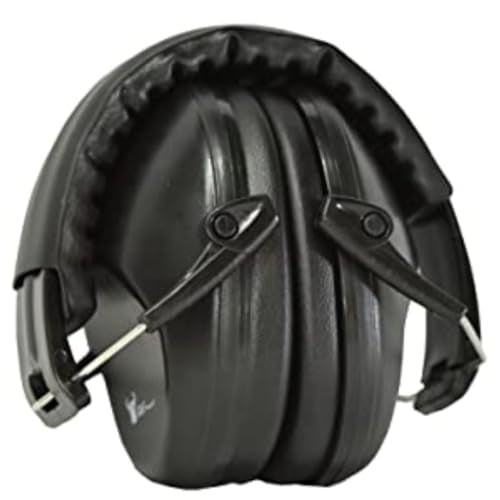 G & F Products Earmuff hearing protection with low profile passive folding design 26dB NRR and reduces up to 125dB - color: Pink, Black, Army Green – 3 Pack