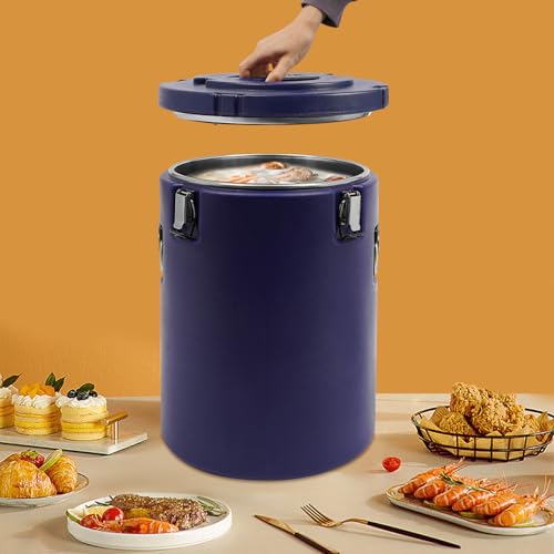 DYNAMI 9 Gal Insulated Food Container,Hot Soup Transport Container Blue - color: Blue, size: 9 Gal