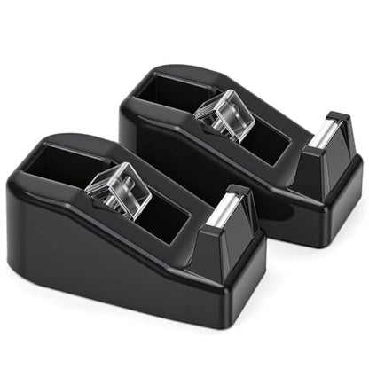 OWLKELA 2 Pcs Desktop Tape Dispenser, Black - color: Black, size: 2 Pcs