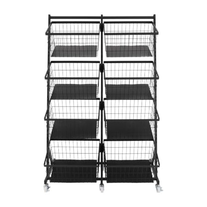 Store Snack Rack Display Stand, Multifunctional Retail Display Racks, Black - color: Black