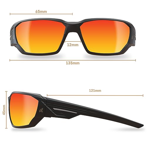 EDGE Dawson Anti Fog Safety Glasses for Men, High Impact Rated ANSI Z87.1 Safety Non Slip Sunglasses, Protective Eyewear