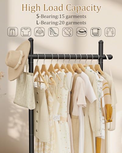 Industrial Clothes Racks,Metal Garment Trees,68.9in,Black,Small - color: Black, size: 19.7*11.8*68.9in