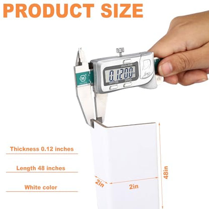 Cardboard Edge Protector 2” X 2” X 48”, Pack of 100 – Cardboard Corner Protectors for Shipping White V-Board Pallet Corner Protectors