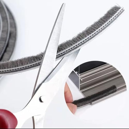 5m (16feet) Brush Weather Striping Card-Slot Seal Strip Pile Weatherstrip Door Sweep Brush for Door Window (5mm x 8mm (3/16" 5/16"), Gray) - size: 5mm x 8mm