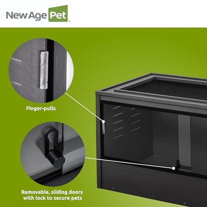 New Age Pet® ECOFLEX® 48" Mojave Reptile Enclosure, Large, Black - color: Black, size: Large